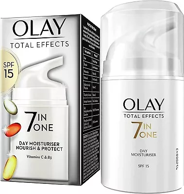 2 X Olay Total Effects Day Cream Moisturiser 7-In-1 Anti Ageing SPF15 Hydrating • £24.99