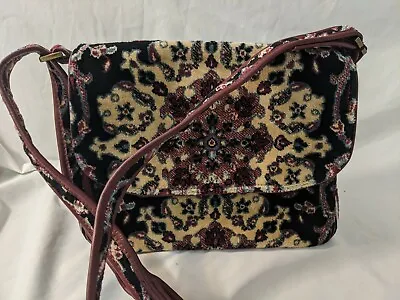 NWT New CLASSIC UK VICTORIAN-STYLE MARY POPPINS CARPET BAG Shoulder Purse COTTON • $159