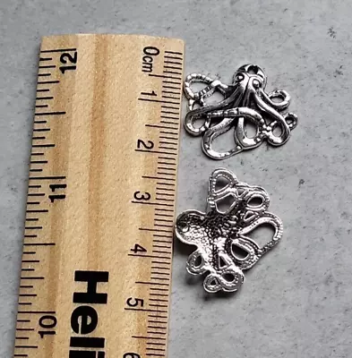 £2.75 • Buy 10 Metal Octopus Charms, Perfect For Crafting