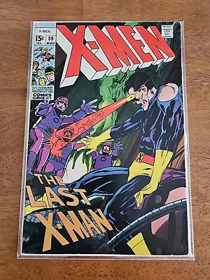 X-MEN #59 FN+ (6.5) - 1969 - Marvel Comics - Cyclops - 1st Dr Lykos - Sauron  • £48.15