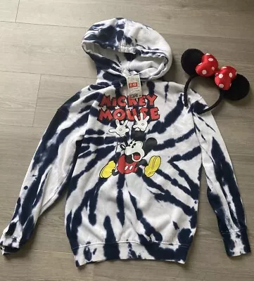 H&m Kids 10 11 12 Disney Mickey Mouse Hoodie Nwt + Plush Ears Bundle Clothes • £9.99