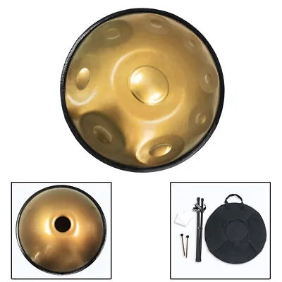 9 Notes Golden Handpans Percussion Drums Handmade Percussion Drum Ethereal New • $1059.51