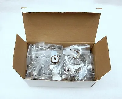 100 Tubular Cam Lock 1  Cabinet Toolbox Safe Security Drawer W/ Keys Zinc Chrome • $95.95