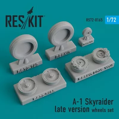 1/72 Reskit RS72-0165 A-1 Skyraider Late Version Wheels Set • $12