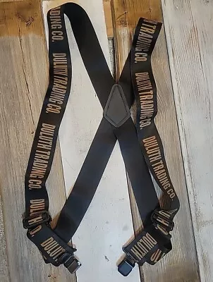 Duluth Trading Co. Black Elastic Clip On X-Back Suspenders Adjustable Length... • $16