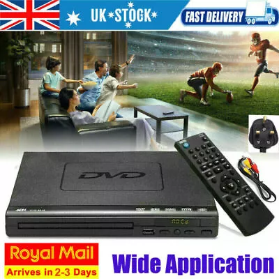 DVD Player Compact Multi Region ADH CD VCD Music Disc Upscaling USB With Remote • £22.98
