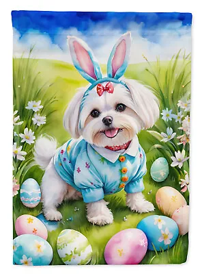 Maltese Easter Egg Hunt Flag Garden Size DAC5111GF • $16.99