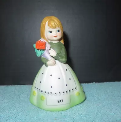 Vintage Geo Z Lefton May Birthday Girl Figurine  #497 Hand Painted  4.25” Tall • $7