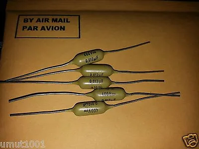 4PCS MULLARD MUSTARD CAPACITORS 12nF 0.012uF 400V - GREAT MARSHALL TONE ! • $27.99