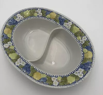 FLORENCE  By Metlox Poppytrail Vernon 12  Oval Divided Vegetable Bowl • $15