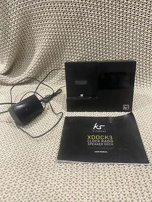 KS Dock Station Radio & Alarm Clock KSXDOCK3 Working Order • £15