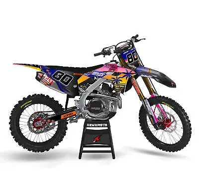 Honda MX Motocross Graphics |  Kit All Models All Years - Night City • $82.29