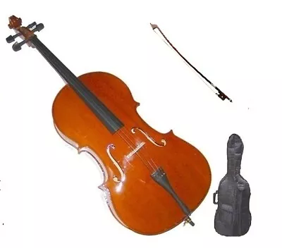 Merano Student CelloBagBowStringsBridgeRosin 4/4 3/4 1/2 1/4 1/8 1/10 1/16 • $299.99