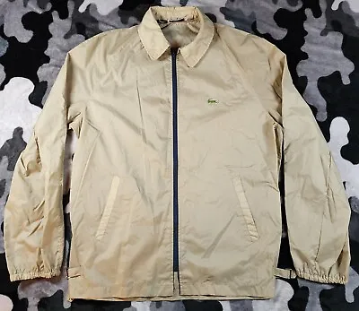 Vintage IZOD Lacoste Windbreaker Mens Size M Jacket Full Zip Gold • $25