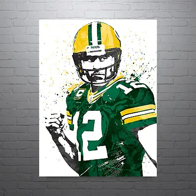 Aaron Rogers Green Bay Packers Sports Print Man Cave-FREE US SHIPPING • $37.47