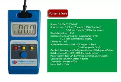 $170 • Buy Magnetometer Surface Magnetic Field Tester Gaussmeter Gigital Gauss Meter Tesla