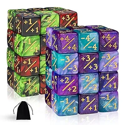 48 PCS Magic The Gathering Token Dice Counters Marble Cube D6 Dice Loyalty Di • $19.86