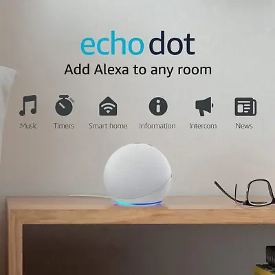 $82.90 • Buy Echo Dot (4Th Gen, 2020 Release) | Smart Speaker With Alexa | Glacier White