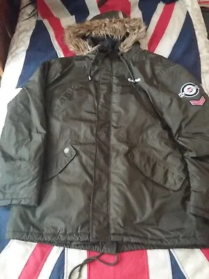 Mens Lambretta Fishtail Parka Size XXL Quilted Great Condition Mod Casual • £40