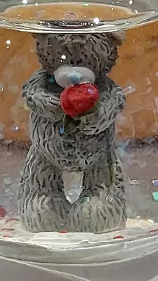 £4.95 • Buy Me To You Tatty Teddy Glitter Globe Snow Globe Tatty With Rose 3.5  Height