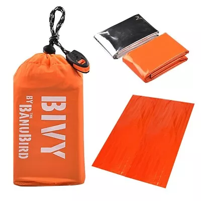 Outdoor Emergency Survival Sleeping Bag /Tent Thermal Bivy Sack Blanket Portable • $20.39