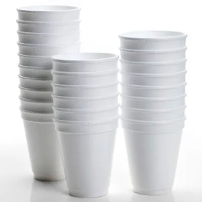 £18.63 • Buy 200 X Disposable Foam Cups Polystyrene Coffee Tea Cups For Hot Drinks 10oz/12oz