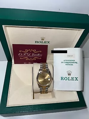 Rolex Datejust Champagne Men's Watch - 16233 • £5250