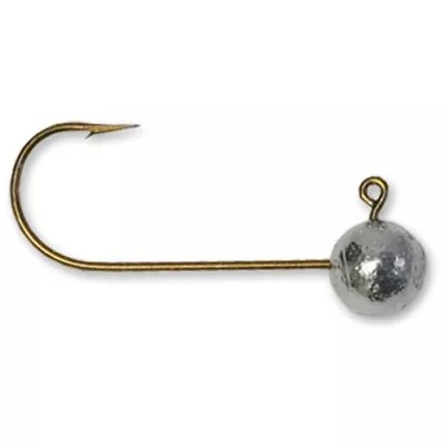 Round Head No Collar Jigs 1/16 Oz. #4 VMC Hook Unpainted 25 Per Pack. • $5.29