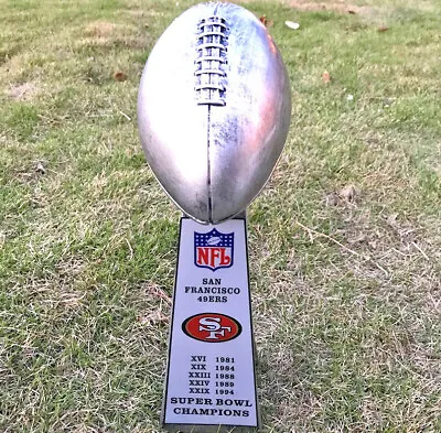 San Francisco 49ers Super Bowl 5x Times Champions Silver Prize Award 13 & 9 Inch • $54.90