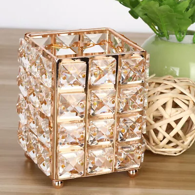  Crystal Pen Holder Comb Makeup Brush Pot Pencil Storage Container Desktop • £16.95