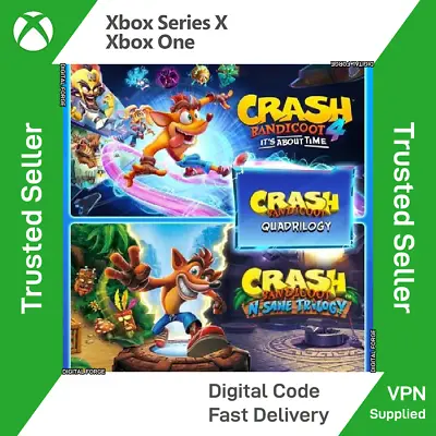 Crash Bandicoot Quadrilogy Bundle - Xbox One Series X|S - Digital Code • £11.49