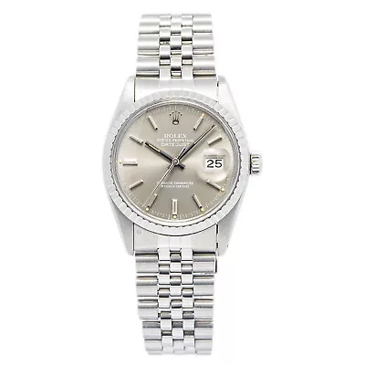 Rolex Datejust 16030 Stainless Jubilee Grey Dial Automatic Unisex Watch 36mm • $4495