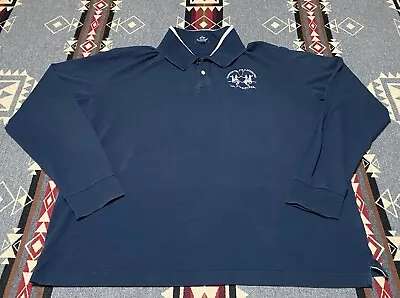 La Martina Buenos Aires Polo Team Long Sleeve Polo Shirt Sz 4XL T34 • $35.95