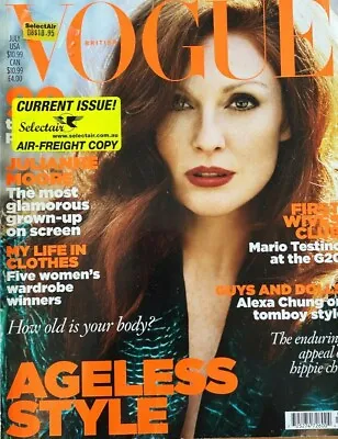 $28 • Buy Vogue UK July 2009 Julianne Moore Alexa Chung Angela Lindvall Dree Hemingway 