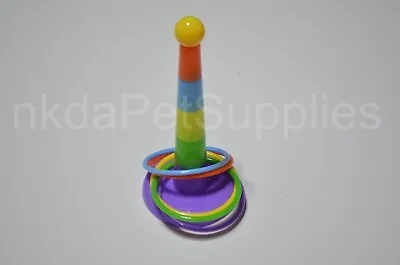 Bird Cage Toy Stacking Ring Toy For Parakeets Lovebird Conure Cockatiel Aviary • £5.49