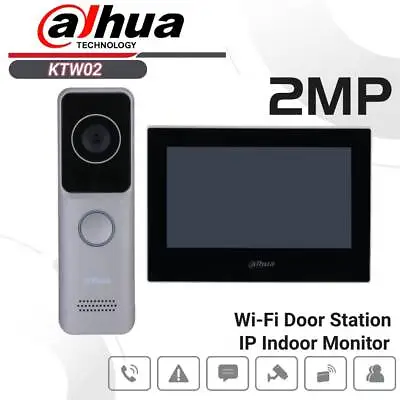 Dahua KTW02 Wi-Fi Doorbell Indoor Monitor 2-Way Audio Full Digital Door Station • $228.99