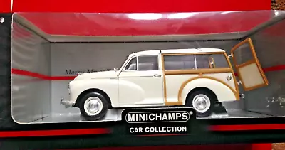 £84.99 • Buy Minichamps 1/18 Scale Morris Minor Traveler Model Car, White, Boxed.