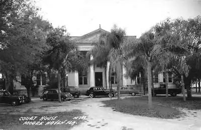 Moore Haven Florida Birds Eye View Cars Outside Court House Real Photo Pc BB3360 • $14.75
