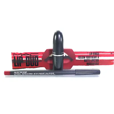 Mac Lip Duo Lip Pencil Follow Your Heart +Matte Lipstick Russian Red New In Box • $26.99