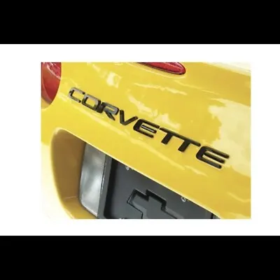 97-04 Corvette CS Decal Letter Set GUNMETAL CHROME Front/Rear Plastic Inserts • $15