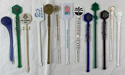 13 Vintage Swizzle Stick Las Vegas Stirrers Home Bar Decor Travel Souvenir Lot 4 • $13.99