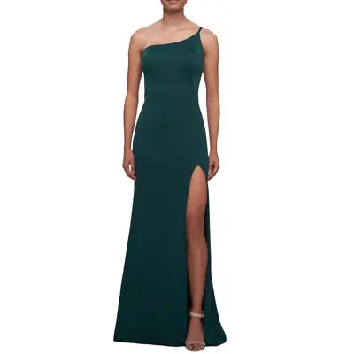La Femme Dress Womens Size 6 Green One Shoulder Jersey Gown • $98
