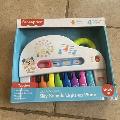£10 • Buy Bnib Fisher Price Silly Sounds Light Up Piano Musical Baby Toy 6m+- Loose In Box