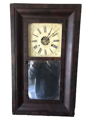 J. C. Brown Forestville Conn 30 Hr O G Running Triple Signed Antique Clock • $110