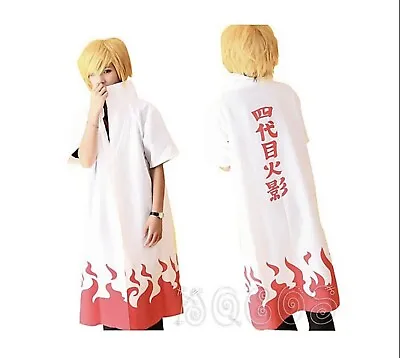 HOT Anime NARUTO Fourth Hokage Namikaze Minato Cosplay Costumes Uniform / Cloak • $13.97