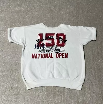 Vintage 70s KARS Williams Grove National Open Sprint Car Racing Sweatshirt M • $179.99