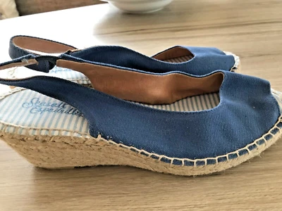 £14.99 • Buy Seasalt Women's Espadrilles - Denim Canvas Wedge Espadrilles - Standard Uk 7 40