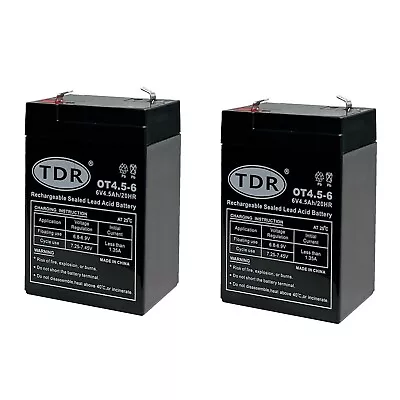 2x 6V 4.5AH Battery / AGM VRLA Lead Acid Battery - Replace 6V 4.5AH 6V 4AH • $48.95