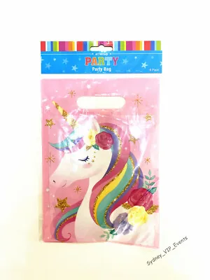 New Unicorn Party Bags Girls Birthday Lolly Favour Treat Loot Bags Girl Birthday • $3.65