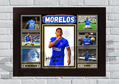 £17.99 • Buy Alfredo Morelos Glasgow Rangers FC A4/A3 Print/Framed Gift Signed #114